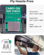 BAGSMART Carry on Luggage 22x14x9 Airline Approved with TSA Lock, 100% Polycarbonate Hardside Suitcase with Spinner Wheels, Rose Purple