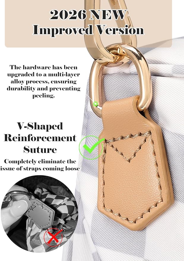 Black and White Checkered Crossbody Bag Bum Bag for Women,Spacious Checkered Purse Fanny Packs Belt Bag