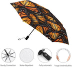 AMRANDOM Travel Folding Umbrella Automatic Open Tri-Fold For Car Rain Outdoor Use For Car Rain Outdoor Use With Black Anti-Uv Coating