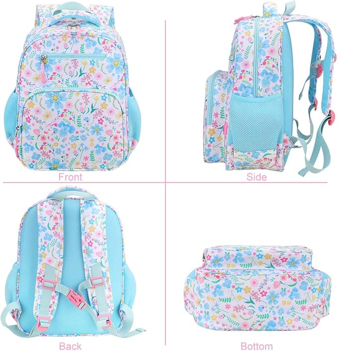 RHCPFOVR Kids Backpack for Girls - Girls Backpack 3-8 Ages Butterfly for Kids 15 Inch School Bookbag for Kindergarten Elementary School Bookbag for Girl 1st 2nd Grade