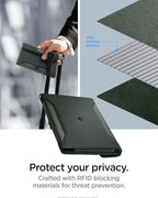 Spigen Life for Passport Card Cover Holder with RFID Blocking Technology Wallet Travel Documents Organizer Protector Accessories, SIM Card Pin Included