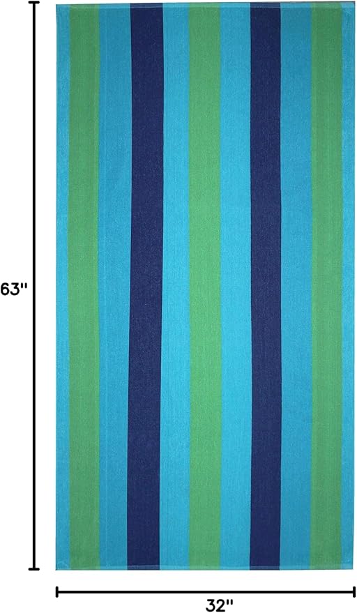 COTTON CRAFT Large Beach Towel - 4 Pack 100% Cotton Velour Jacquard - Pool Picnic Bath Travel Beach Towel - Plush Super Soft Absorbent Quick Dry Luxury - 450 GSM - 32x63 - Multi Color
