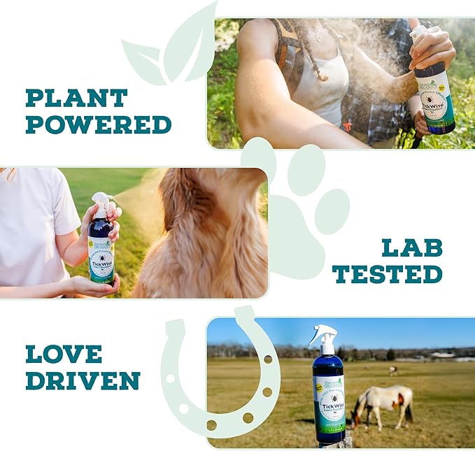 3 Moms Organics TickWise 8oz, Made with All Natural Essential Oils, DEET-Free, Tick and Insect Repellent, Plant Based Essential Oils, All Natural Ingredients Great for Adults, Kids, Dogs & Horses