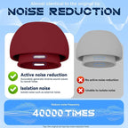 4 Pairs Replacement Ear Tips for AirPods Pro 2nd/1st Generation with Portable Storage Box & Cleaner Pen,Noise Reduction Holewith & Built-in dust Guard Screen,Silicone EarTips(Dark red)