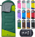 PTEROMY Sleeping Bags for Adults, Lightweight and Machine Washable, Water Resistant Backpacking Camping Sleeping Bag for Warm Cold Weather, Camping Essentials for Hiking Travel