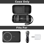 Case for Anker Magnetic Battery 10,000mAh Foldable Wireless Portable Charger, 633/622/621/321 5,000mAh Power Bank (MagGo) Holder, Storage for Baseus 6000mAh Cell Phone Power Delivery -Case Only-Black