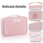 Queboom Travel Makeup Bag Cosmetic Bag Makeup Bag Toiletry bag for women and men (Pink-3pcs)