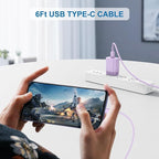 Type C Charger, 2 Pack 25W PD USB C Wall Charger Super Fast Charging Block & 6ft Android Phone Charger Cable for Samsung Galaxy S23 S22 S21 S20 Plus Ultra, Note 20 10 9 8/ S10 S9 S8 Pixel 6 5 4 Pro XL