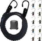 Universal Tri-Braided Cord Drying Clothesline, Retractable Portable Clothesline for Travelling or Camping. Laundry Drying Clothesline with Non-Slip Hook Clips for Indoor and Outdoor use