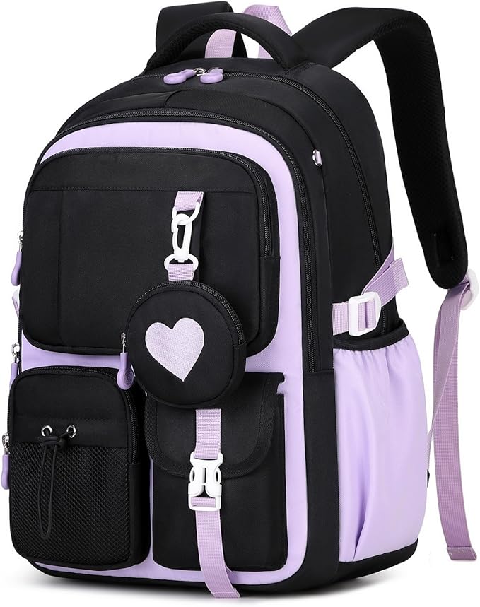 MOONBABY Girls Backpack, Kids Backpack for Girls, School bag for Primary Elementary Teenage, Middle School Students Bookbag