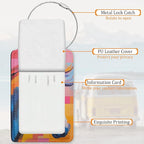 Colorful Horse 3 Pack Luggage Tag for Suitcase, Leather Bag Tags with Privacy Cover ID Label and Durable Steel Loop for Cruise Airport Travel
