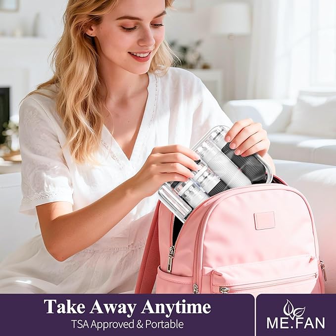 ME.FAN 18 Pack Travel Bottles for Toiletries, TSA Approved Silicone Portable Size Bottle, Refillable Cosmetic Container Kits for Conditioner, Shampoo, Lotion,Face Cream - Black/White