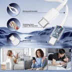 QZIIW iPhone 17 16 15 Pro Max Charger Fast Charging,45W Dual Port USB C Fast Charger Block [2-Pack] & Extra Long 60W 3/6/10/10FT USB C Cable - PD Quick Adapter 3.0 for iPhone 16 15 17/16 15 17 Pro.