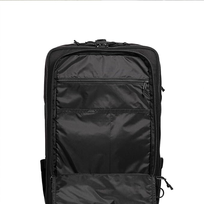 Topo Designs Global Travel Bag – 30L or 40L - Carry-On Compliant Most Airlines, Durable Travel Duffel Bag, Clam Shell Main Pocket, Laptop Sleeve, Backpack, Luggage (40L / Black/Black)