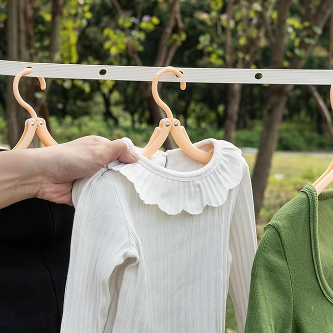 13.4Ft Portable Travel Clothesline is Also an Outdoor Camping Clothesline, Cruising Clothesline for Drying Clothes on Cruise Ships with 15 Clothespins, 1 Storage Bag (Black)