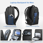 17.3 Inch Laptop Backpack for Men Women, 30L Travel Backpack Carry-On Flight Approved,Work Computer Backpack with USB A&C Port, Business Laptop Bag, Water-Resistant Anti-Theft Daypack - Black