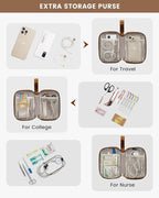 LOVEVOOK Laptop Backpack for Women, 15.6 Inch Work Laptop Bag with USB Port, Fashion Teacher Nurse Backpack Purse, Waterproof Travel Computer Backpack with Organizer Bag, 2PCS