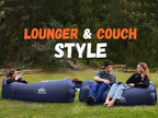 WEKAPO Inflatable Couch Air Lounger Chair - Camping & Beach Accessories, Portable Blow up Sofa for Hiking, Lawn, Indoor/Outdoor Movies & Music Festivals. Lightweight and Easy to Set Up Air Hammock