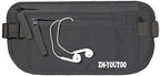 ZM-YOUTOO Money Belt for Travel - Hidden Travel Pouch Protect Your Credit and Money With RFID Blocking Passport Holder Waist Wallet (gray)