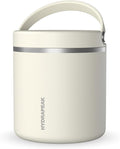 Hydrapeak 25oz Stainless Steel Vacuum Insulated Food Jar for Hot Food and Cold Food, Wide Mouth Leak-Proof Soup Jar for Adults, 10 Hours Hot and 16 Hours Cold (Ivory)