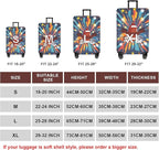 WUJIAONIAO Travel Luggage Cover Baggage Suitcase Cover Protector Skins 18-32 Inch (Rugby, L (for 25-28 inch luggage))