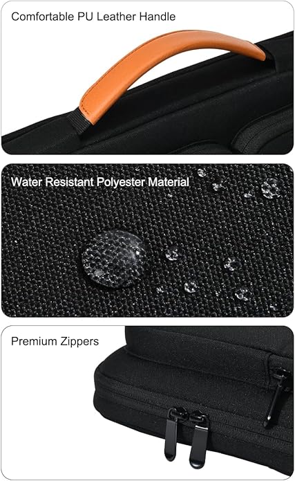 zhongningyifeng Business Laptop Sleeve Briefcase 14/15.6 Inch, Polyester Messenger Bag for Work, Travel, Commute
