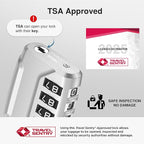 Puroma 2 Pack TSA Approved Luggage Lock, 4 Digit Combination Travel Cable Locks Resettable Code Lock with Zinc Alloy Body for Suitcase, Toolbox, Backpack, Bag, Gym Locker (Silver)
