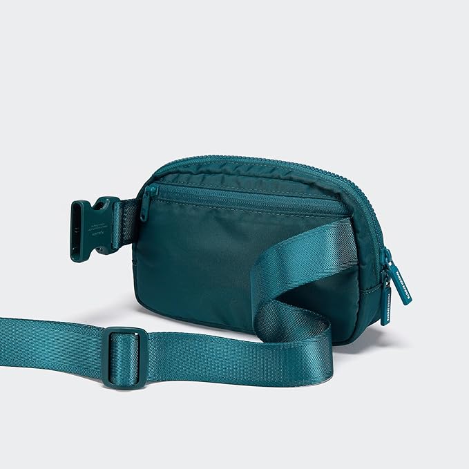 Pander Two Way Zipper Fanny Pack Nylon Everywhere Belt Bag for Women, Water Repellent Waist Packs, Crossbody Bags with Adjustable Strap (Teal Blue).