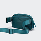 Pander Two Way Zipper Fanny Pack Nylon Everywhere Belt Bag for Women, Water Repellent Waist Packs, Crossbody Bags with Adjustable Strap (Teal Blue).