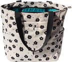 ESVAN Original Floral Tote Bag Large Shoulder Bag with Multi Pockets for Gym Travel Beach Daily Bags