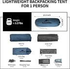 Naturehike Cloud Up Tent, Lightweight Backpacking Tents, Waterproof Ultralight Tent for Camping Hiking Backpacking