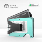 Air Wallet, Built-in Tracker Slim Wallet, Smart Wallet with Money Clip, Compatible with FindMy Network(iOS Only), Anti-Theft Card Holder, *Gift for Men (Tracker Wallet, Tiffany blue)
