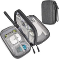 CAAORDKSO Cord Organizer Travel, Electronic Organizer Travel Case, Cable Organizer Bag Tech Pouch Accessories Case, Travel Essentials for Cable, Charger, Phone, Power Bank, Earphone (Dark Gray, Large)