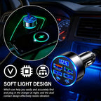 6 Ports Car Cigarette Lighter Adapter,Upgraded Car Cigarette Lighter USB Charger with Super/PD/3.1A/QC3.0 as Vehicle Electronics,24V/12V Cars Charger Adapter with LED Voltage Display