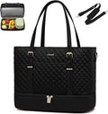 LOVEVOOK Lunch Tote Bag for Women, 15.6 Inch Laptop Work Bag With Lunch Compartment & Large Cup Holder, Lightweight Work Briefcase for Travel, Bussiness, Teacher