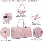 Women Weekender Travel Duffle Bag: Travel Duffel Overnight Bags with Shoe Compartment Large Carry on Tote with Toiletry Bag Weekend Traveling Yoga Gym Hospital Bag for Women with Wet Pocket 3 PCS Set
