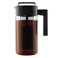 Takeya Deluxe Cold Brew Coffee Maker - BPA-Free Tritan Pitcher with Airtight Leakproof Lid, Silicone Grip Handle, Fine-Mesh Filter - Shatter-Proof, Dishwasher Safe, Made in USA - 1 Quart/Black