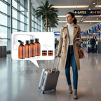 Travel Bottles for Toiletries 8 Pack 3.4oz TSA Approved Travel Size Containers Leak Proof Plastic 0.35oz Small Cream Jars Refillable Toiletry Bottles for Shampoo Conditioner Lotion(Brown)