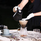 SOTECH Pour Over Coffee Maker Set Coffee Kettle Scale Server Dripping Cup Bean Grinder Filter Paper Ceramic Cup ALL in 1 Great Portable Metal Box for Traveling Excellent Coffee Gift