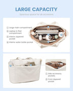 LOVEVOOK Tote Bag for Women, Puffer Work Travel Handbag with Zipper for Teacher Nurse, Quilted Cute Laptop Shoulder Gym Bag