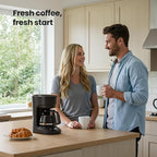 Kismile 5-Cup Drip Coffee Machine with LED Display, Small Coffee Maker with Anti-Drip, Timer, Auto Shut-Off, Dry-Boil Protection, Removable Funnel, Compact, Ideal for Home & Office