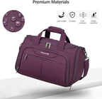 Hanke Large Capacity Travel Duffel Bag, Carry On Luggage with 12 Pockets, 17 Inch Laptop Compartment, Wet Dry Separation & Independent Shoe Bag, Lightweight Foldable Duffel Bag for Women Men（Purple）