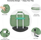 Hanke Small Travel Duffel Bag, Under Seat Carry On Personal Item Bag with 11 Pockets, Lightweight Water Resistant Foldable Weekender Bag with Trolley Sleeve for Travel Gym Daily Use（Forest Green）