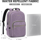 LOVEVOOK Laptop Backpack for Women 18.4 inch,Cute Womens Travel Backpack Purse,Professional Laptop Computer Bag,Waterproof Work Business College Teacher Bag Carry on Backpack with USB Port,Taro Purple