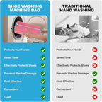 Shoe Washing Machine Bag: Shoe Washing Bag Keeps Clean - Reusable Laundry Shoe Bag for Sneaker Tennis Shoes Unstain Cleaner Kit(Pink 2 Pcs)