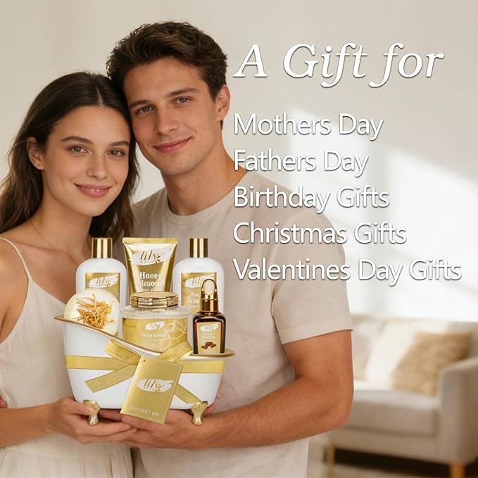 Mothers Day Gift for Mom, Gifts for Women - 7-Piece Spa Gift Set, Bath and Body Gift Set, Spa Kit | Gifts for Valentines, Fathers Day, Birthday, Christmas Gift, Holiday Present for Women