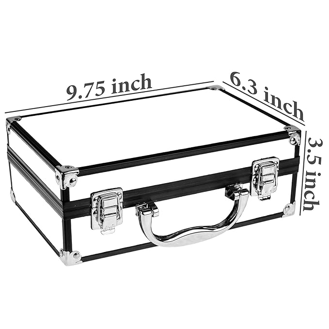 SHANY Carry All Make up Train Case with Pro Makeup Set, Beauty Brushes, Lipsticks, Eye Shadows, Blushes, Powders, and more - Reusable Cosmetics Storage Organizer - Premium Gift Packaging - Silver