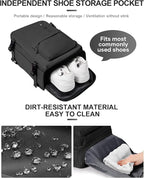 WONHOX Travel Backpack Women,Carry On Backpack Flight Approved 18x14x8 inches Bag Spirit Airlines Personal ltem,College Sports Hiking Rucksack Waterproof Casual Daypack Laptop Blackpack Men,Black