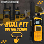 Retevis RB48 Walkie Talkies with Earpiece, Mil-Standards 810H, Waterproof Heavy Duty Two Way Radios, Vibration Call, 2000mAh, NOAA, 2 Way Radio Long Range(2 Pack)