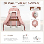 LOVEVOOK Laptop Backpack for Women with Pouch Pocket for Large Capacity Cup,15.6 Inch Teacher Nurse College Work Backpack Purse,Waterproof Laptop Bag Computer Back Pack for Travel, Beige-Pink-Brown